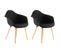 Lot De 2 Chaises Design "winston" 80cm Noir