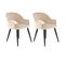 Lot De 2 Chaises En Velours "joris" 77cm Champagne