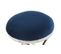 Tabouret Design "weyda" 49cm Bleu et Argent