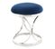 Tabouret Design "weyda" 49cm Bleu et Argent