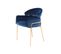 Chaise Design En Velours "corey" 79cm Bleu