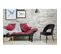 Lot De 2 Chaises En Velours "courtney" 83cm Noir et Argent