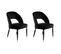 Lot De 2 Chaises En Velours "courtney" 83cm Noir et Argent