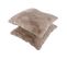 Lot De 2 Coussins Déco "aimée" 45x45cm Taupe