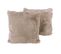 Lot De 2 Coussins Déco "aimée" 45x45cm Taupe