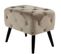 Tabouret En Velours "piano" 60cm Taupe