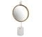Miroir à Poser Rond "eleganca" 65cm Blanc et Or