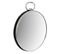 Miroir Mural Design "eleganca" 62cm Argent et Noir