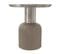 Table D'appoint Design "yeza" 40cm Taupe et Argent