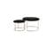 Lot De 2 Tabourets Design "myla" 60cm Noir et Argent