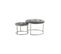 Lot De 2 Tabourets Design "myla" 60cm Gris et Argent