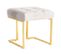 Tabouret Design En Velours "rare" 48cm Taupe