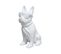 Sculpture Design Chien "dude" 37cm Blanc