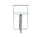 Table D'appoint 2 Plateaux Design "katris" 60cm Argent