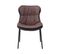 Chaise Design "brady" 84cm Marron Clair et Foncé