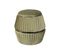 Pouf Rond Design "doric" 53cm Vert et Gris