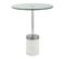 Table D'appoint En Marbre "lana" 53cm Argent et Blanc