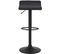 Lot De 2 Tabourets De Bar Réglable En Hauteur Chaise De Bar-Rotatif À 360 Dégrées-noir