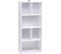 Bibliothèque Armoire. Etagère De Rangement. Meuble De Rangement. 50x30x118 Cm. Blanc