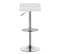 Tabouret De Bar En Similicuir-tabouret De Bar Pivotant-hauteur Réglable-blanc