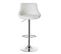 Tabouret De Bar En Cuir Artificiel Avec Dossier-tabouret Ajustables En Hauteur(84-106cm)-blanc