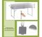 Table De Camping Pliante.table De Jardin.table De Travail.réglable En Hauteur En Aluminium Mdf.gris