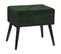 Tabouret Pouf Coffre Bôite De Rangement-siège Bien En Velours-pieds En Bois-50x35x45cm-vert Foncé