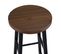 Lot De 2 Tabourets De Bar-tabouret De Cuisine-chaise De Salle À Manger-en Métal + Mdf-hêtre Foncé