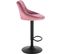 Tabouret De Bar En Velours Tabouret Pour Bar-bistro Avec Repose-pied-siège Hauteur Réglable-rose