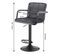 Tabouret De Bar Tabouret Avec Dossier-bistro Assise En Velours- Et 360⁰ Rotatif-gris Foncé