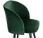 2x Chaise De Cuisine En Velours Fauteuil De Repas Salle À Manger Scandinave Vert Foncé