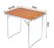 Table De Camping Pique-nique Pliante - Table De Jardin En Aluminium Et Mdf - 80x60.5x70 cm - Chêne