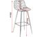 Lot De 2 Tabourets De Bar Avec Repose-pieds-tabourets Bar-bistro-en Similicuir + Métal-brun