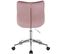 Tabouret De Bureau À Roulettes-chaise De Bureau-tabouret De Travail En Velours-pivotant 360°-rose