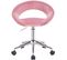 Chaise De Bureau En Velours-tabouret De Bureau À Roulettes  Pivotant-tabouret De Travail-rose