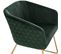 Lot De 4 Chaise De Salle À Manger Siège En Velours Chaise De Cuisine Pieds En Métal.vert Foncé