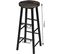 Lot De 4 Tabourets De Bar.tabouret Bistrot.stable Et Durable.surface D'assise En Mdf.noir+rouille