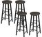 Lot De 4 Tabourets De Bar.tabouret Bistrot.stable Et Durable.surface D'assise En Mdf.noir+rouille