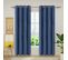 1 Pc Rideau Occultant Avec Oeillets En Velours  Bleu Marin 140x270cm