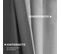 1 Pc Rideau Occultant Avec Ruban Transparent En Velours Gris 140x225cm