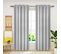 1 Pc Rideau Occultant En Velours Avec Oeillets Avec Ruban Transparent 140x225cm Gris