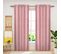 1 Pc Rideau Occultant En Velours Avec Oeillets Avec Ruban Transparent 140x225cm Rose