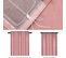 1 Pc Rideau Occultant En Velours Avec Oeillets Avec Ruban Transparent 140x225cm Rose