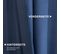 1 Pc Rideau Occultant En Velours Avec Ruban Transparent Bleu 140x225cm