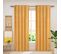 1 Pc Rideau Occultant En Velours Avec Ruban Transparent Jaune 140x225cm