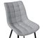 4 Chaise De Salle À Manger Chaise De Cuisine  Lin Épais Pieds En Métal Gris Clair