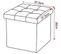 Lot De 2 Tabouret Cube De Rangement-couvercle Amovible Siège En Lin-37.5x37.5x38cm-gris Foncé