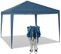 Tonnelle De Jardin-tente Pliante-protection Du Soleil Uv 50+hauteur Réglable 3x3m-bleu