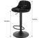 Lot De 2 Tabouret De Bar En Velours-tabouret De Comptoir Hauteur  62-83cm-pivotant À 360°-noir