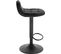 Lot De 2 Tabouret De Bar En Velours-tabouret De Comptoir Hauteur  62-83cm-pivotant À 360°-noir